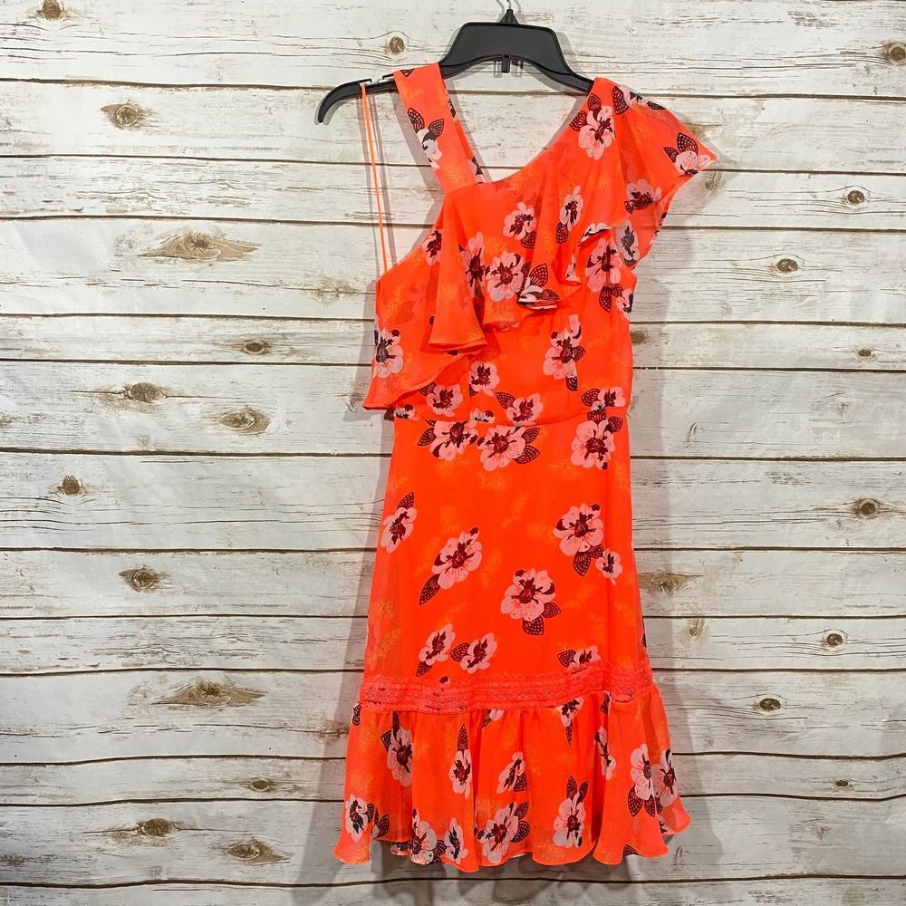 Express women's floral cold shoulder midi dress 2‎